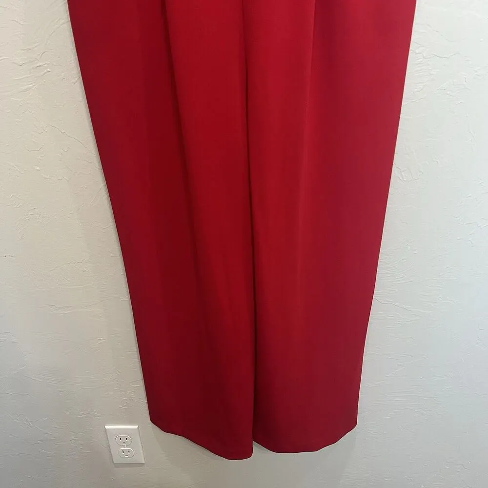 Calvin Klein 12 Jumpsuit Sleeveless Cut Out Stretch Straight Leg Pockets Holiday - Image 5