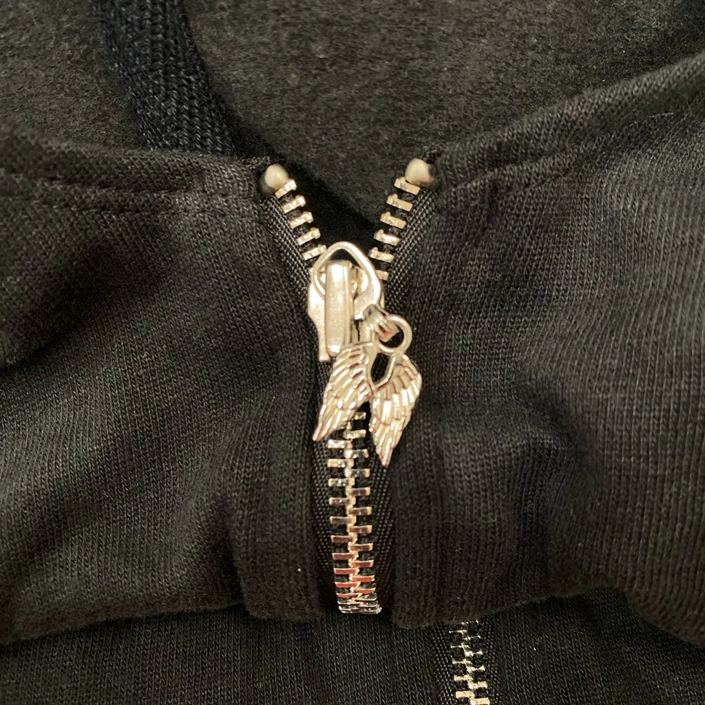 Victoria’s Secret sequin zip up hoodie black size M - Image 3