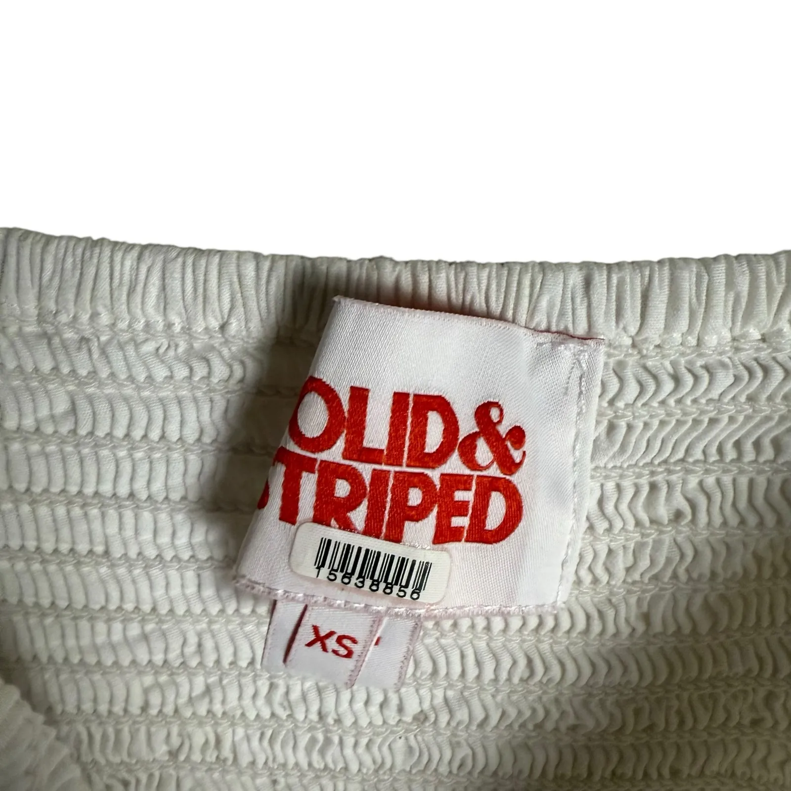 Solid & Striped Kennedy White Smocked Eyelet Sleeveless Coastal Midi Dress XS - Image 6