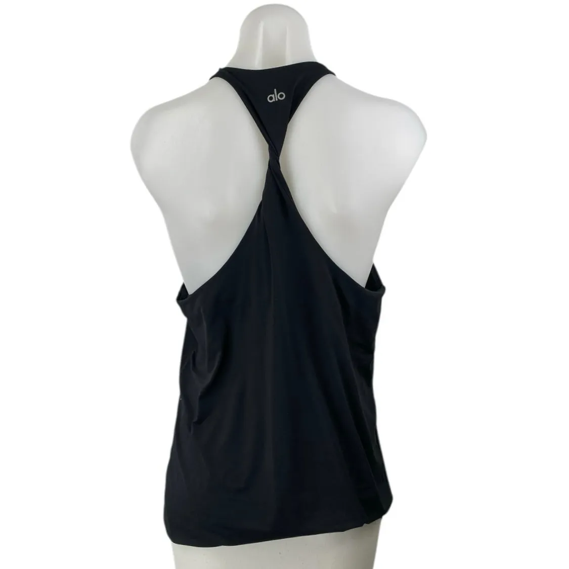 Alo Women's Black Sleeveless Scoop Neck Racerback Yoga Athletic Tank Top Size M Size M - Image 2