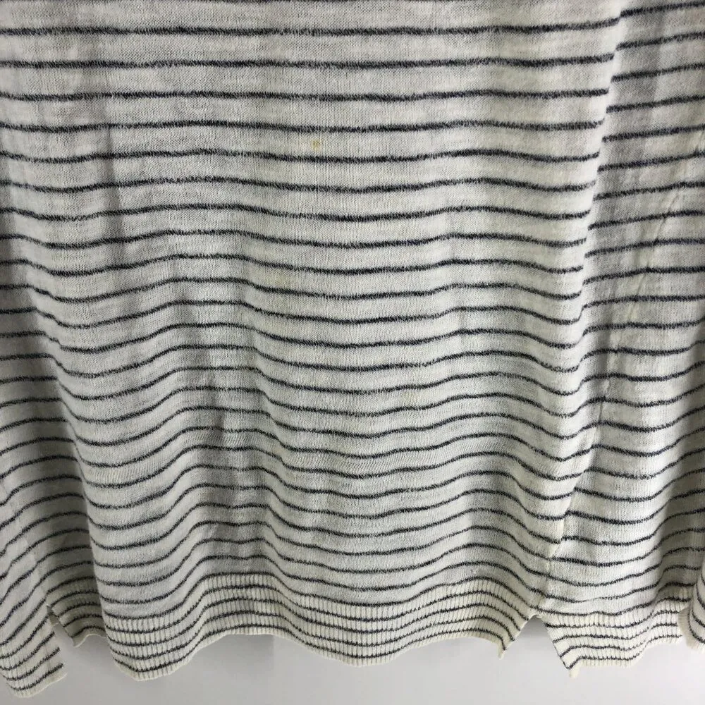 Old Navy Womens Striped Relaxed Scoop Neck Sweater Black White Size L - Image 2