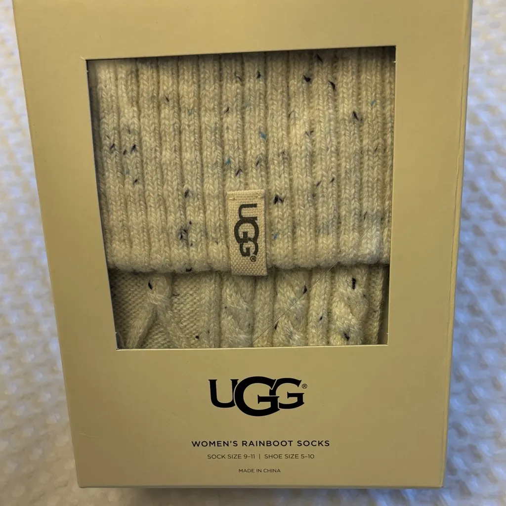 UGG Women's Knit Cream Socks - Image 8