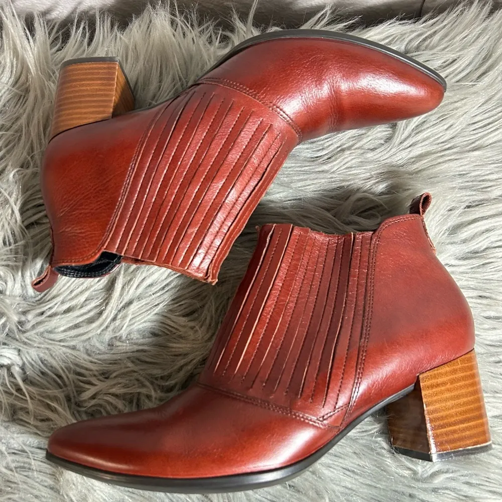 Ecco ECCO Women's Shape 45 Pointy Boots Elegant Burgundy Ankle Boots Size 38 Red - Image 8