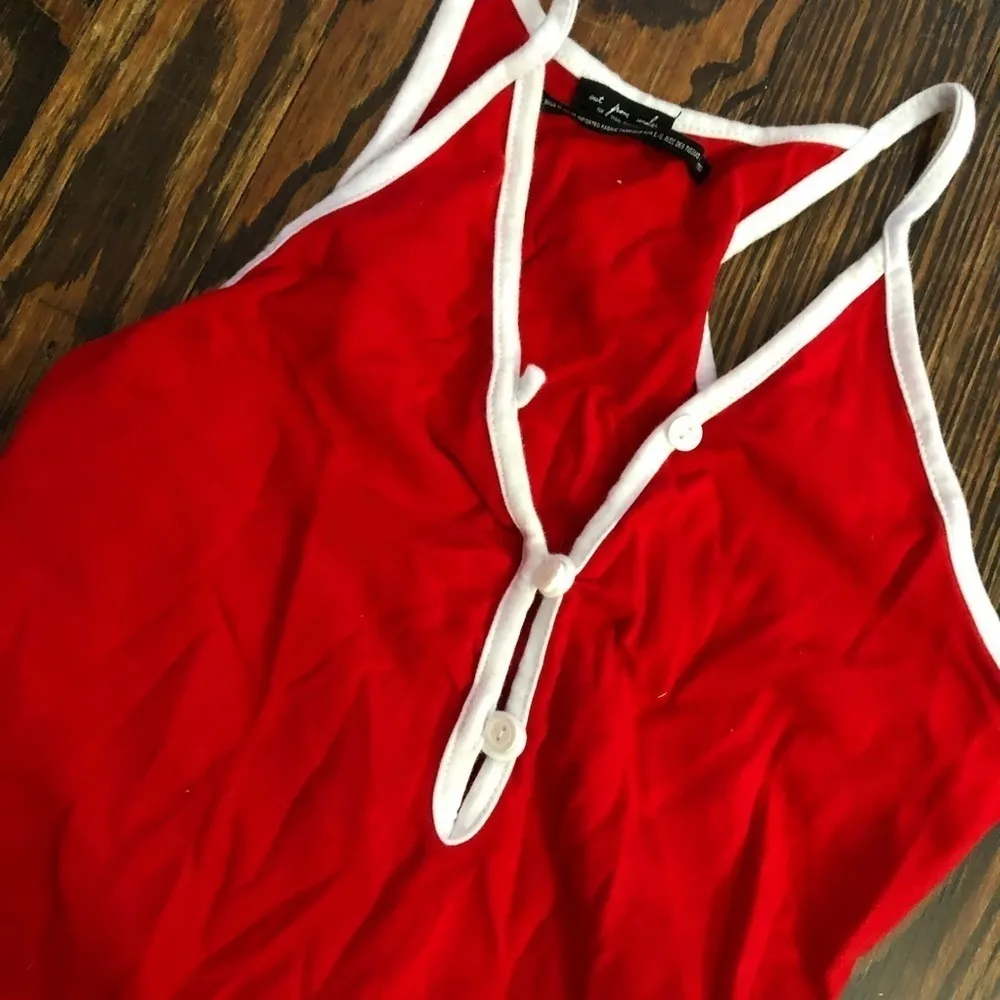 URBAN OUTFITTERS red and white bodysuit - Image 2