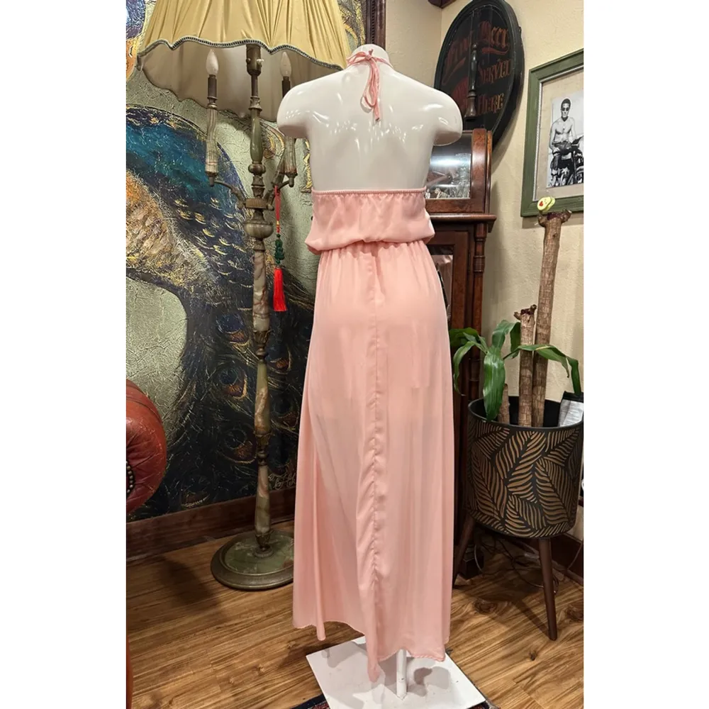Women's Show Me Your Mumu Maxi Dress XS Pink Halter Slit - Image 4