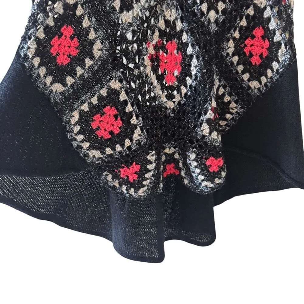 Free People Love Trapeze Crochet Tee Vee Sequins Embellishment SZ S #2395 - Image 4