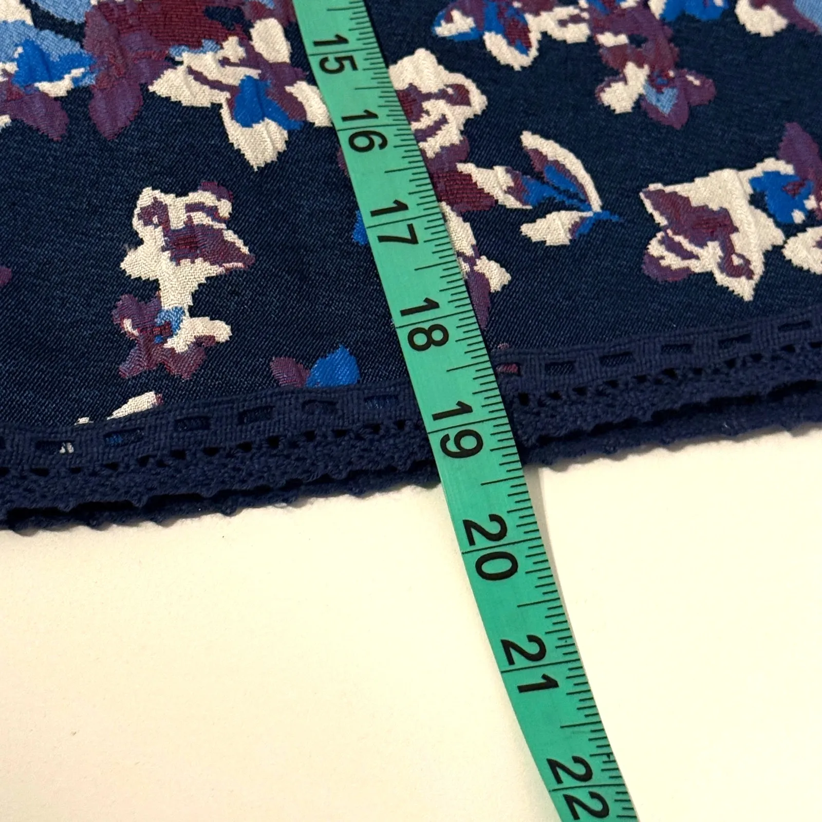 Maeve Anthropologie Cardana Size 0 Blue Jacquard Floral Mini Skirt Y2K Style‎ - Image 11