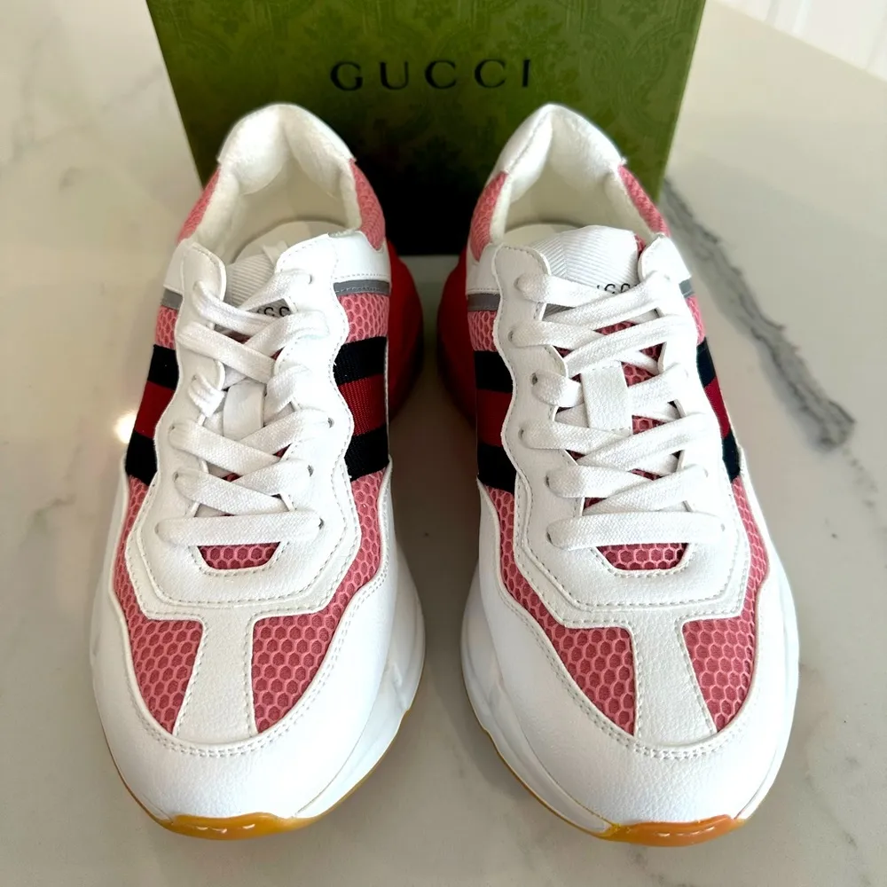 Gucci Womens Rhyton Sneakers - Image 3
