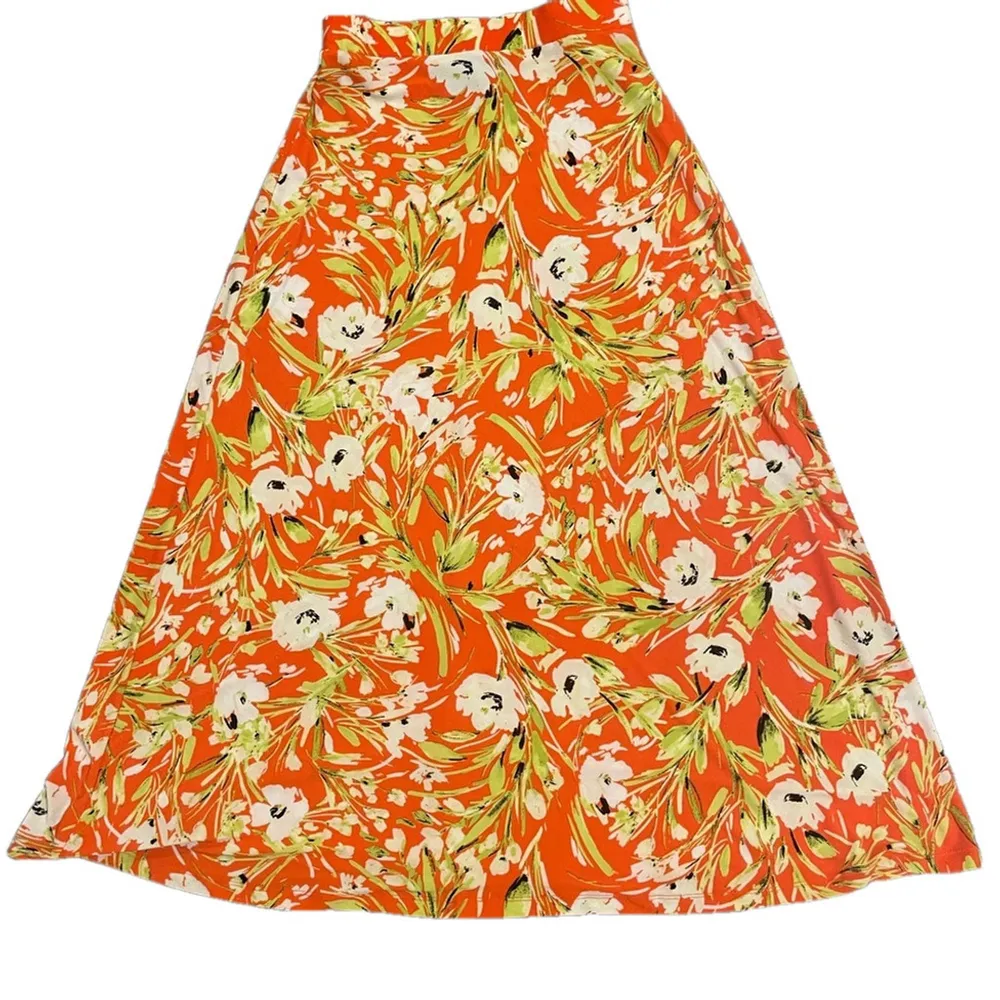 Evan Picone Maxi Skirt Woman XS Resort Beach Flowy Boho Festival Bold Prairie - Image 2