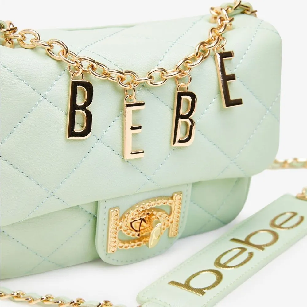 NWT Bebe Wyatt‎ shoulder bag small shoulder bag in mint green with gold accents - Image 3
