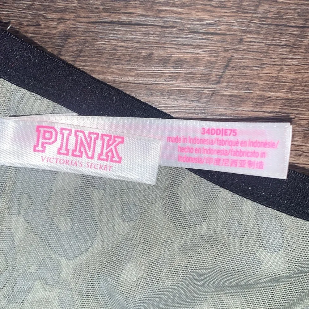 Victoria’s Secret PINK Wear Everywhere Animal Print Push-Up 34DD Front Clasp Bra - Image 7