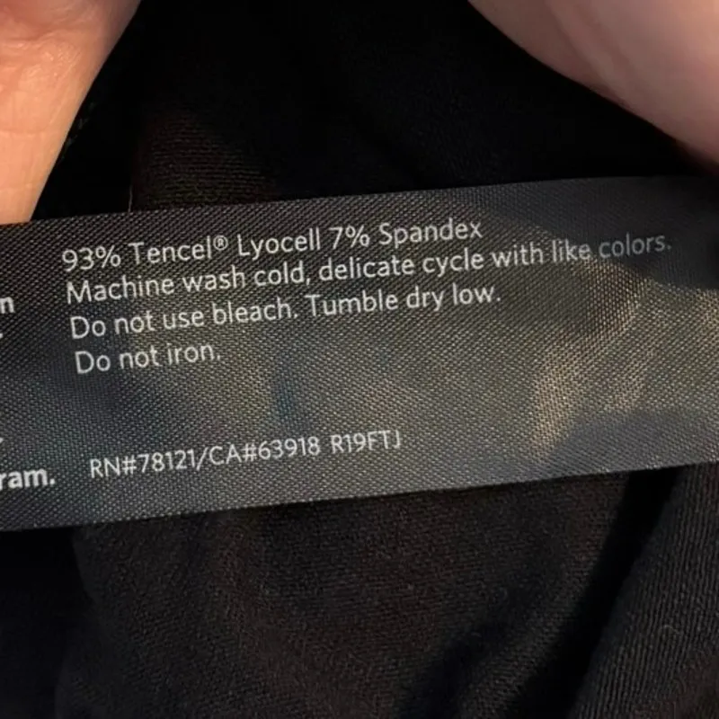 Eileen Fisher T Shirt Dress Size M Black Pockets Tencel Capsule Minimal - Image 4