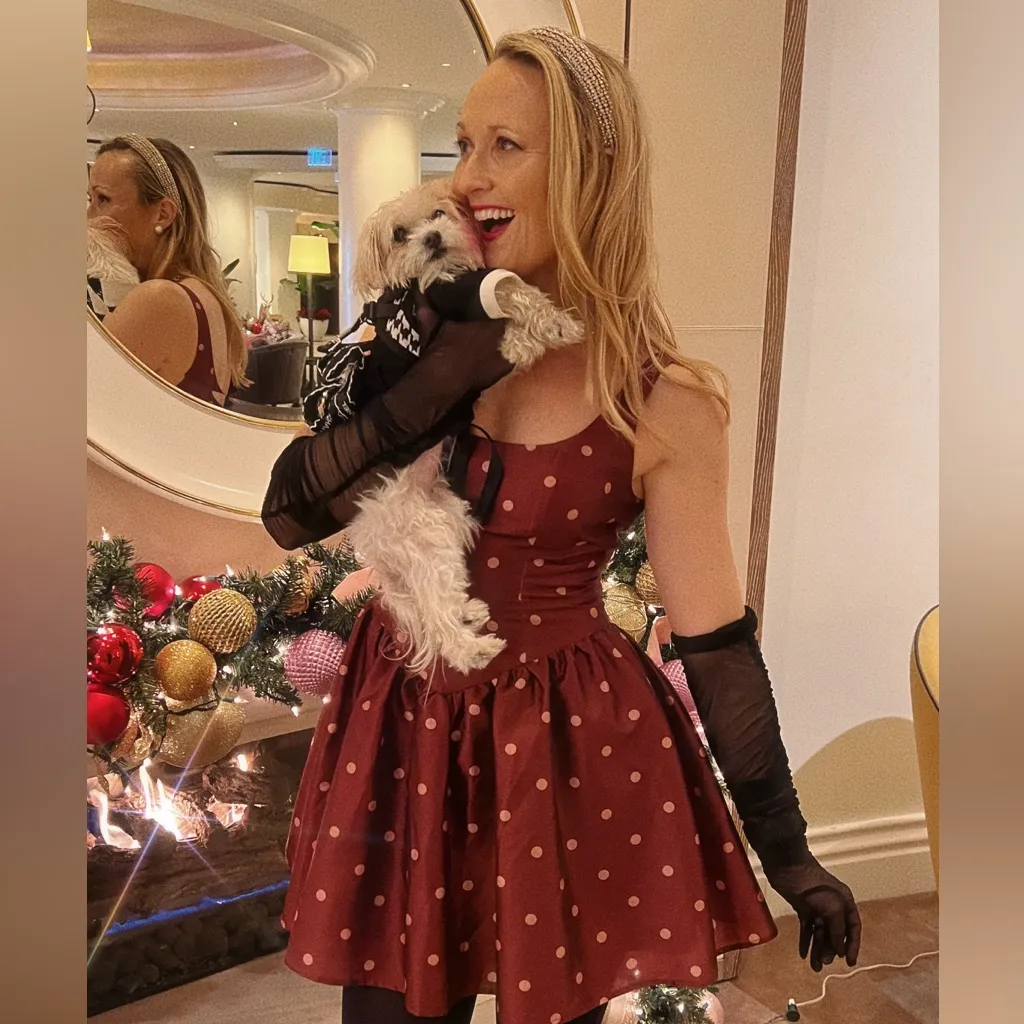 Hutch Burgundy Red Polka Dot Mini Dress NWT - Image 7