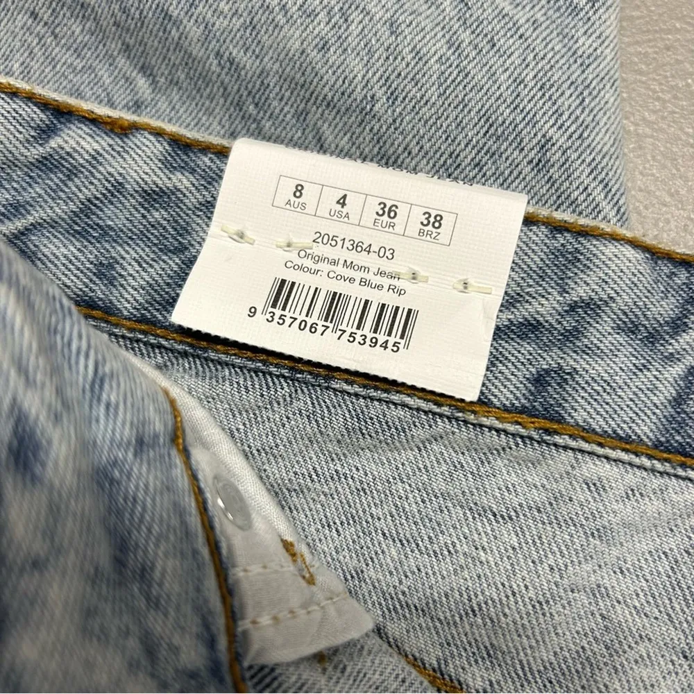 Cotton: On Original Mom Jean Light Wash Blue Denim Pant Womens Size 4 NWT - Image 6