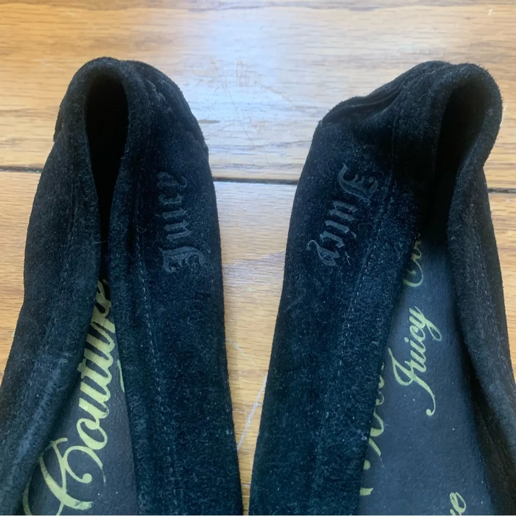 Juicy Couture Pam Gela Gold Enameled Logo Loafers Shoes Black Women’s 7.5M - Image 3