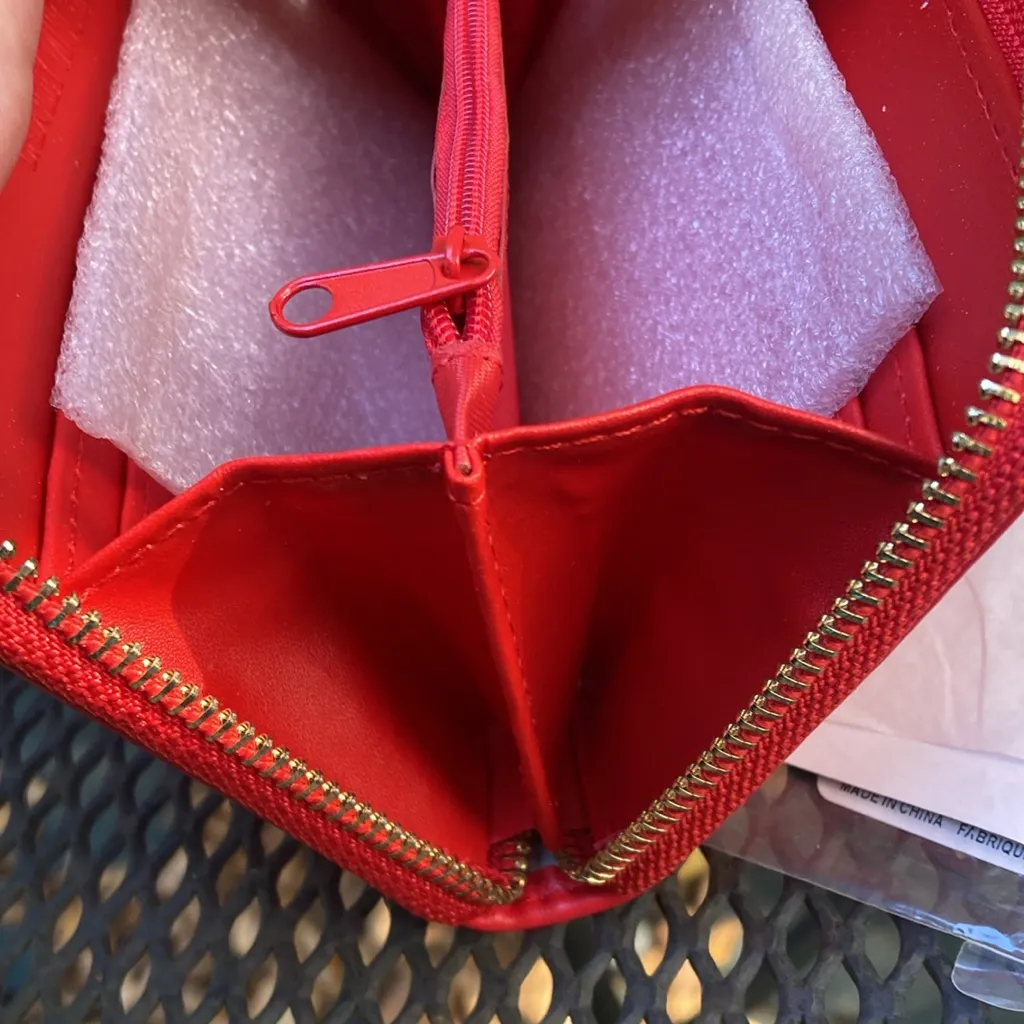 RED ORANGE BADGLEY MISHKA ACCORDION WALLET - BRAND NEW - Image 9