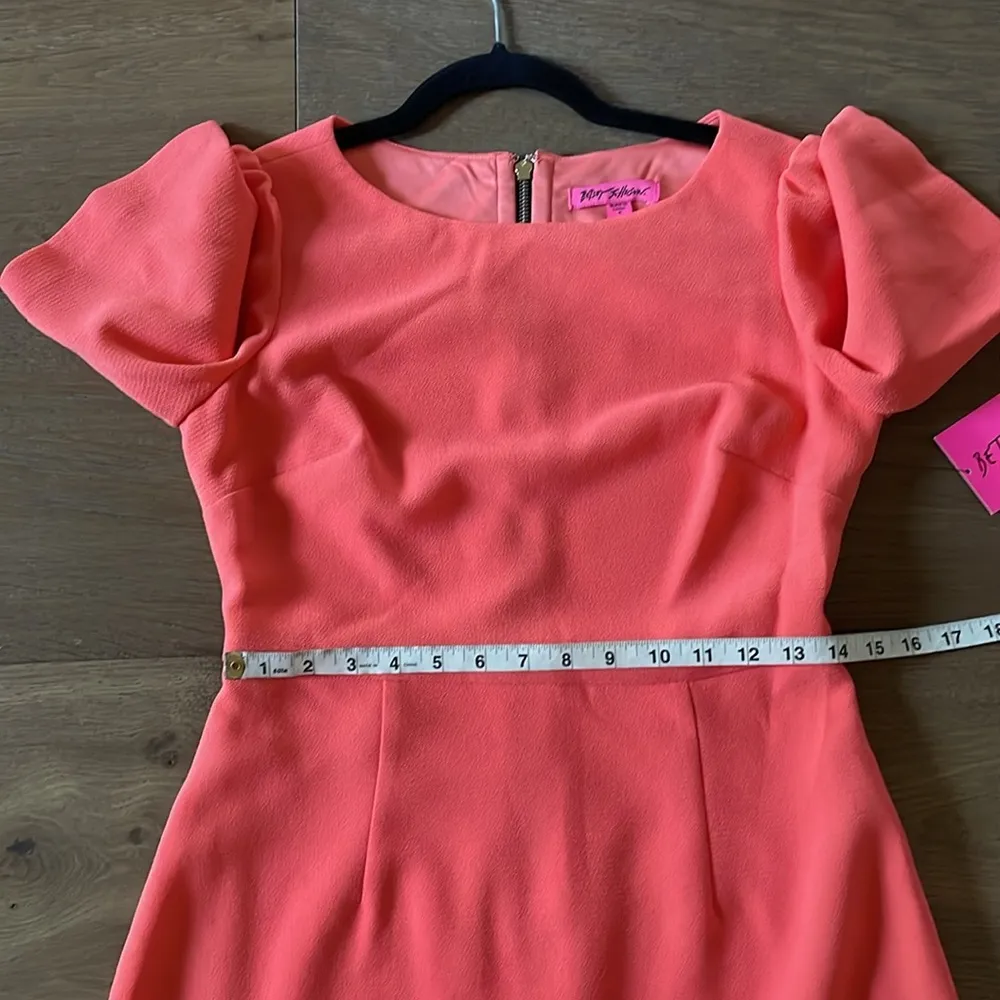 Betsey Johnson Orange/Coral Sheath Dress Size 4 NWT - Image 7