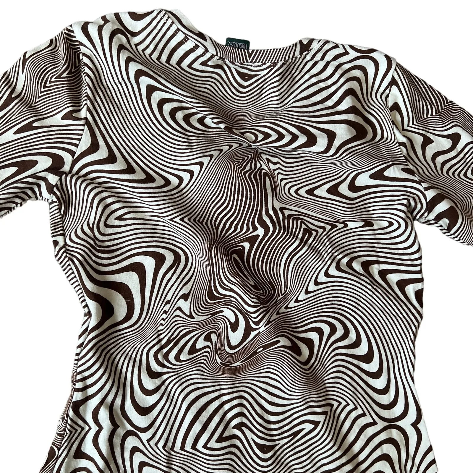 Wild Fable Women's Brown Swirl Long Sleeve BodyCon Dress - Size Small - NWT - Image 7