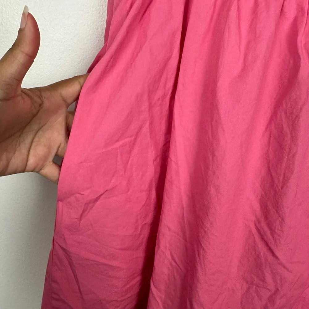 Caara Square Neck Short Puff Sleeve Barbie Pink Mini Dress Women’s Sz L Size L - Image 8