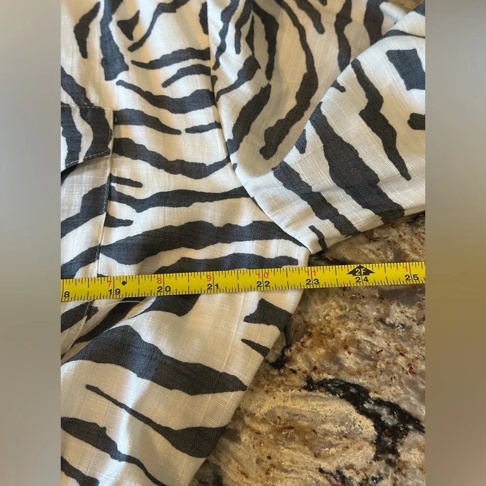 Zebra Fit N Flare Utility Dress Size XL Nine West - Image 6