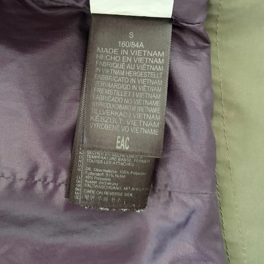 Marmot Lea Jacket Small Olive Green Hooded Raincoat - Image 9