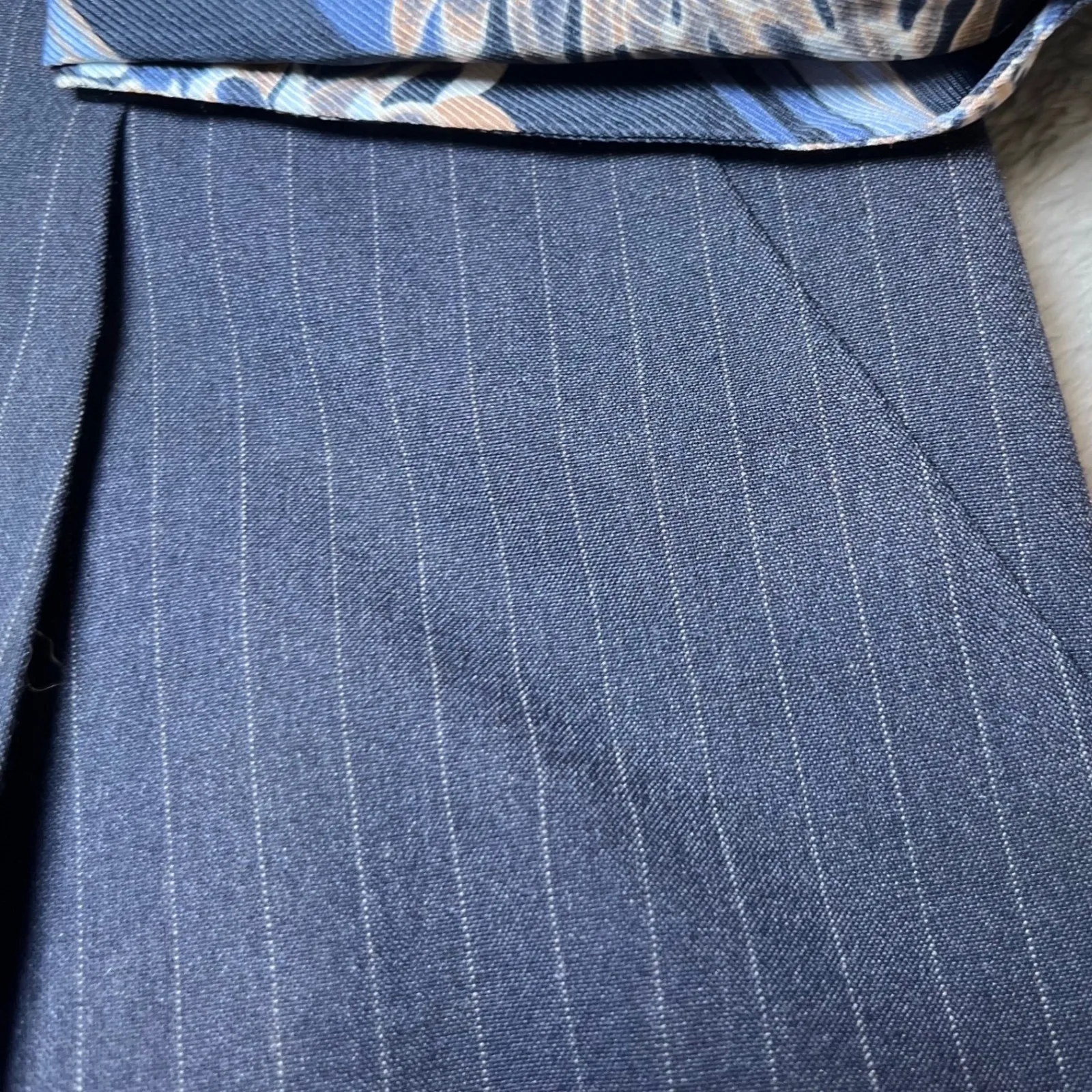 Gap Shorts with Scarf Belt Womens 8 Navy Blue Pinstripe Stretch Dressy Preppy - Image 15