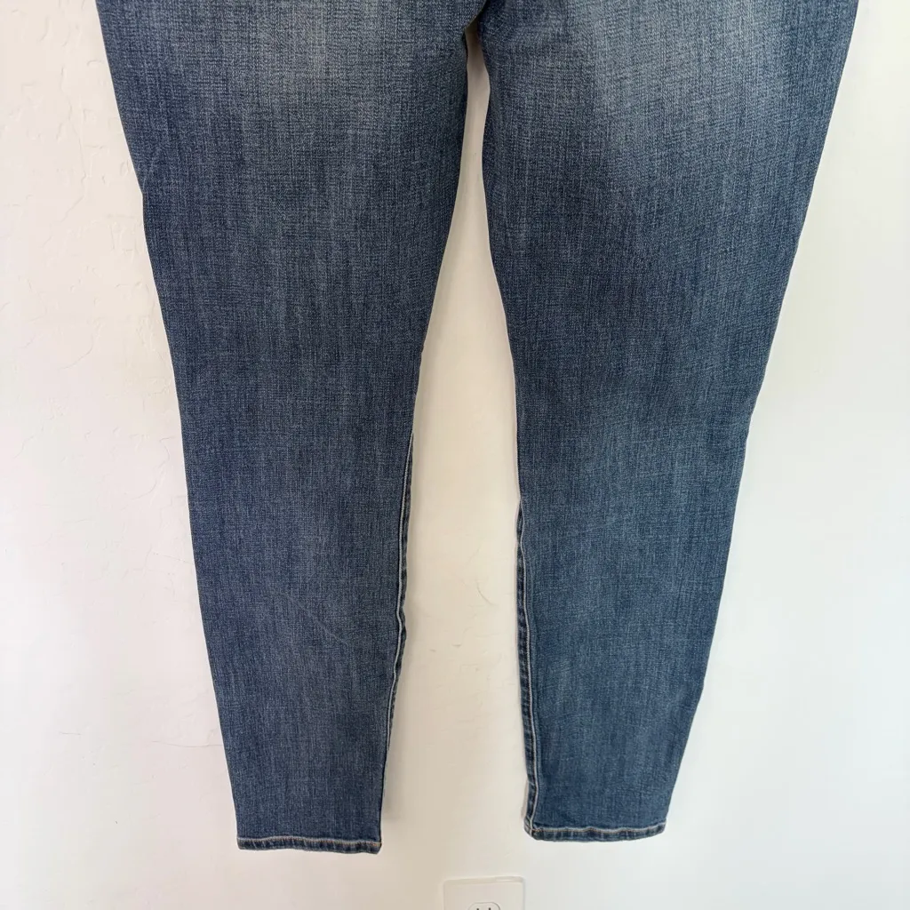 CAbi Button Fly Skinny Distressed Braided Waistband Jeans Style 5694 Size 8 - Image 9