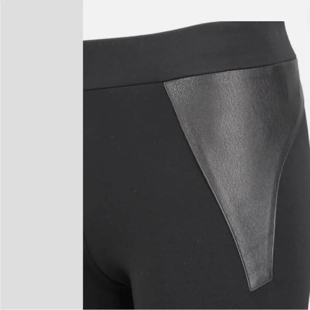 Helmut Lang Bondage Jersey Leather Paneled Stretch
Slim Leggings 0 - Image 15