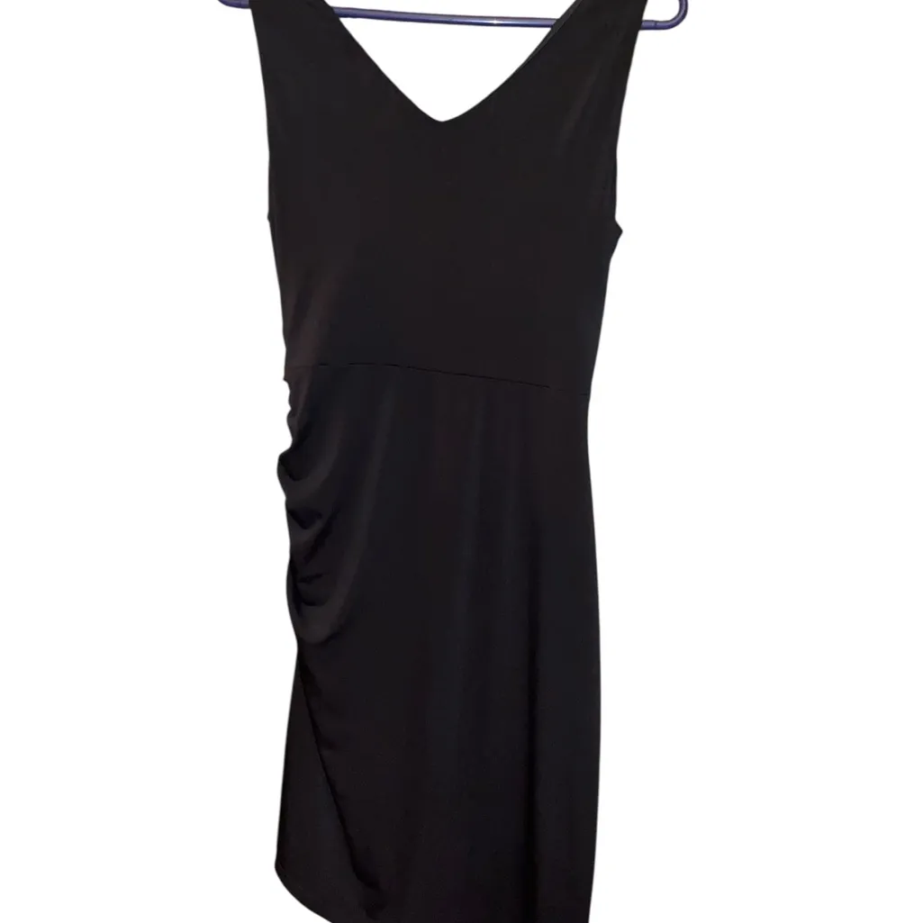 Sam Edelman Cowl Neck Jersey Asymmetrical Midi Black Sleeveless party Dress - Image 11