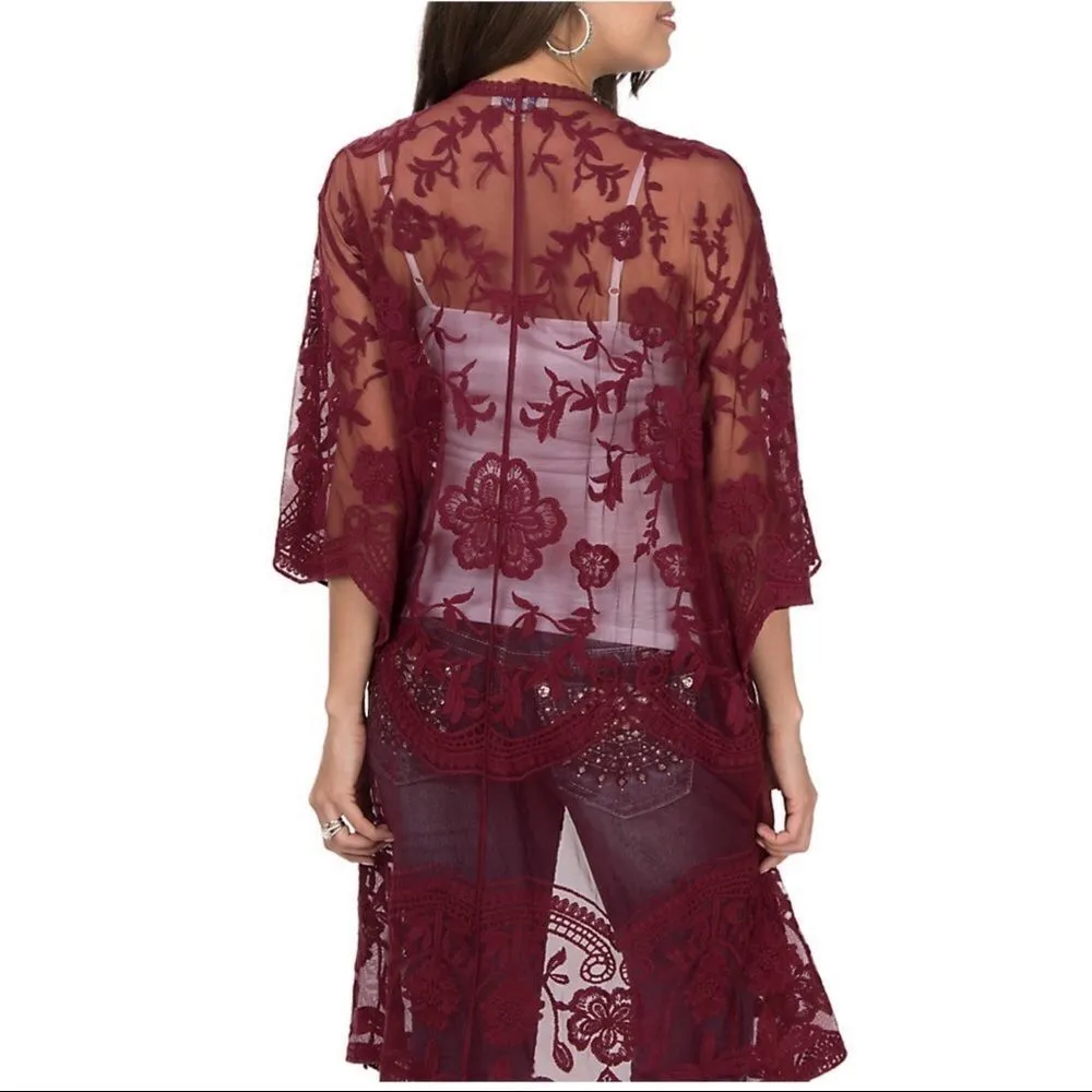 ✨ ANTIQUE CROCHET SHEER LACE DUSTER✨ - Image 3