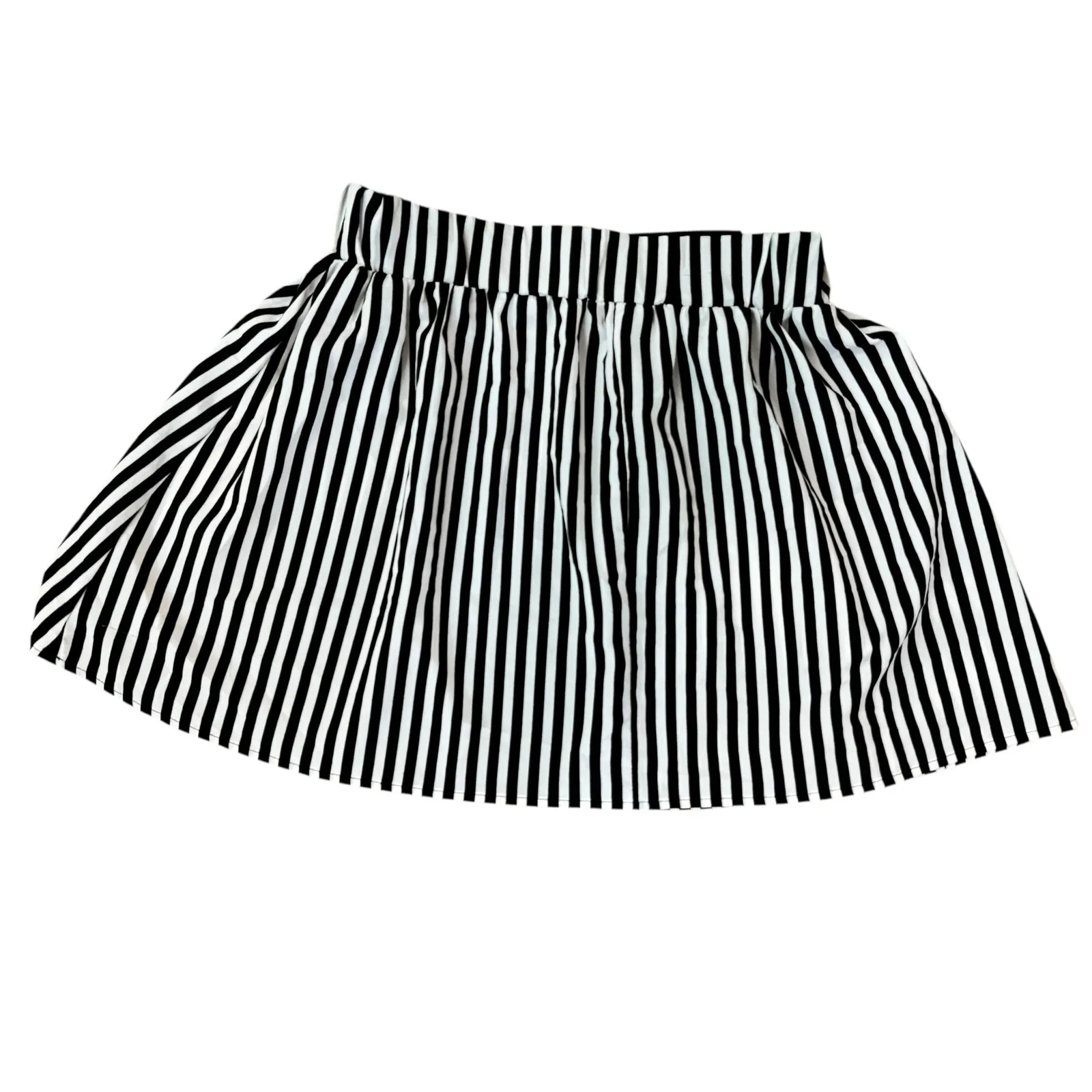 Love Culture Striped Mini Skirt Bow Tie‎ High Waist Party Black White - Image 4