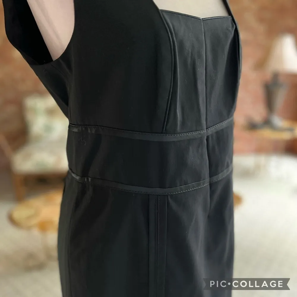 Badgley Mischka Dress Sheath Knee Length Black Sleeveless Fitted 10 Cocktail LBD - Image 15