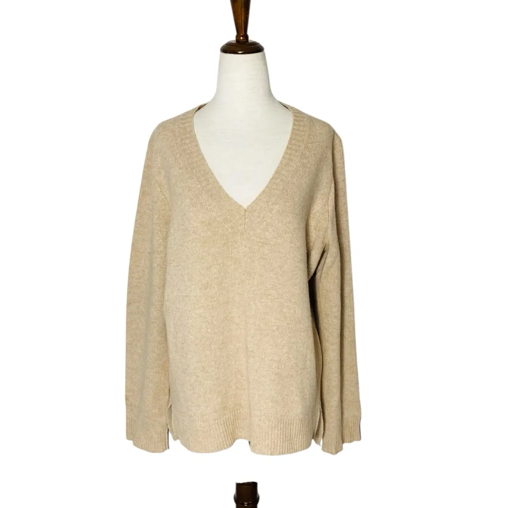 J. CREW Cashmere & Leather Sweater - Image 3