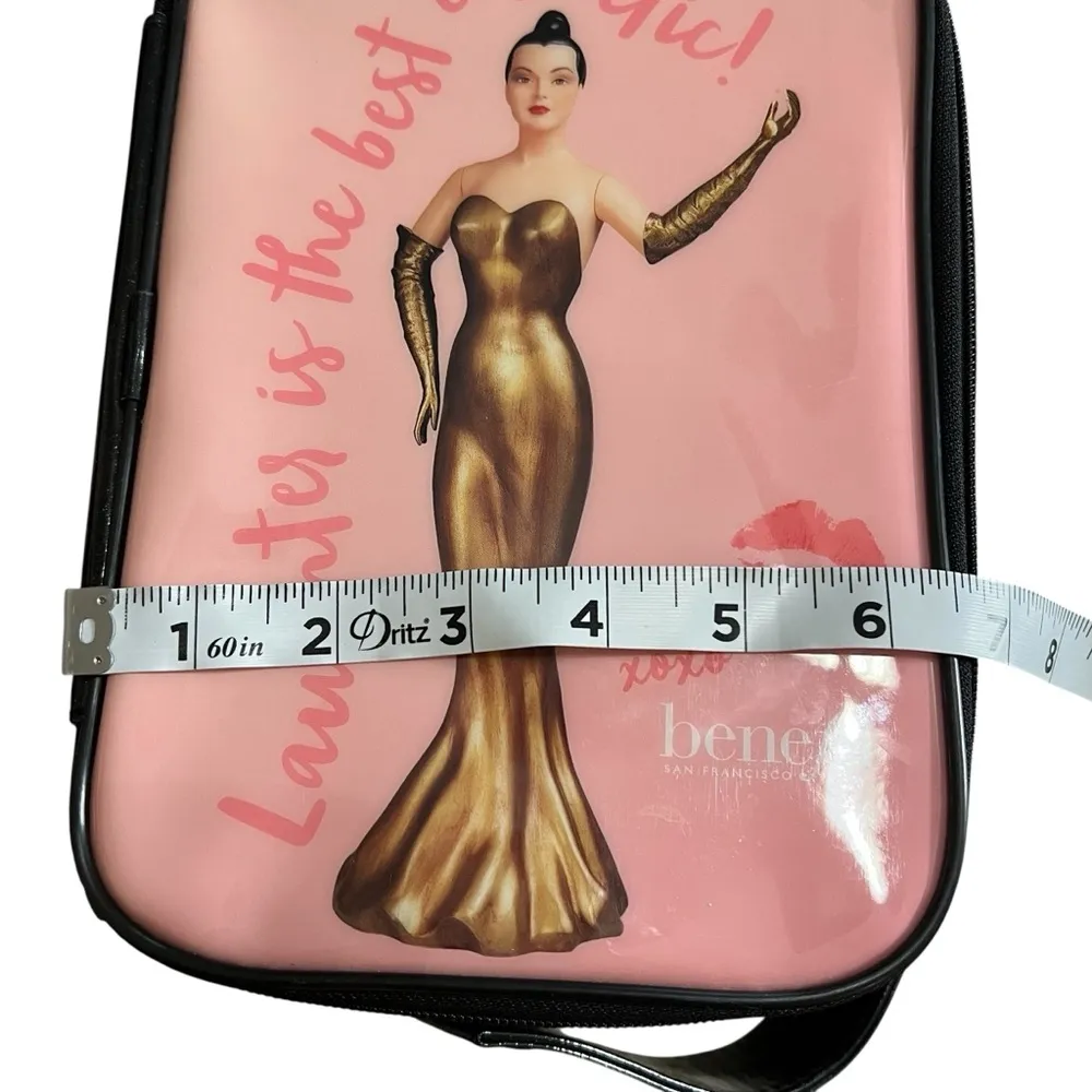 💋 Vintage Benefit Cosmetics Train Case – “Laughter is the Best Cosmetic” 💋 Pink - Image 9