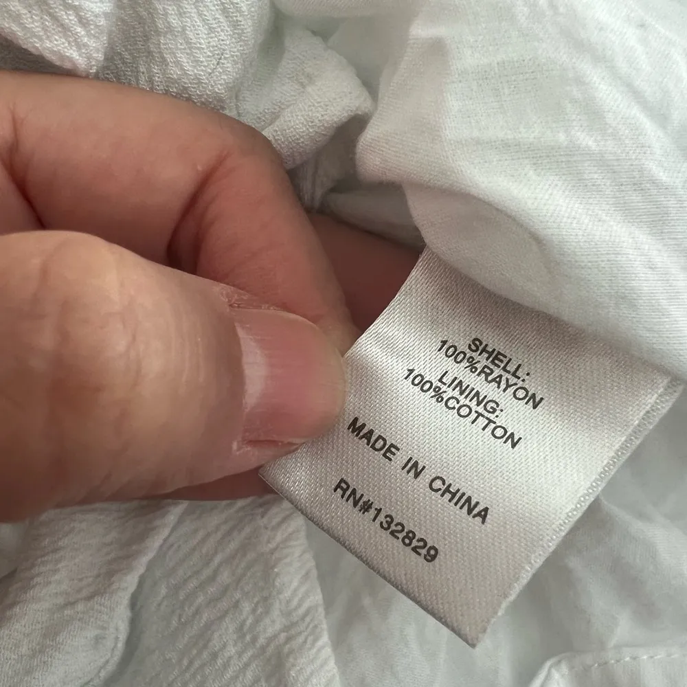 SUPERDOWN Long Sleeve Gauzy Cotton White Mini Romper Sz M - Image 5