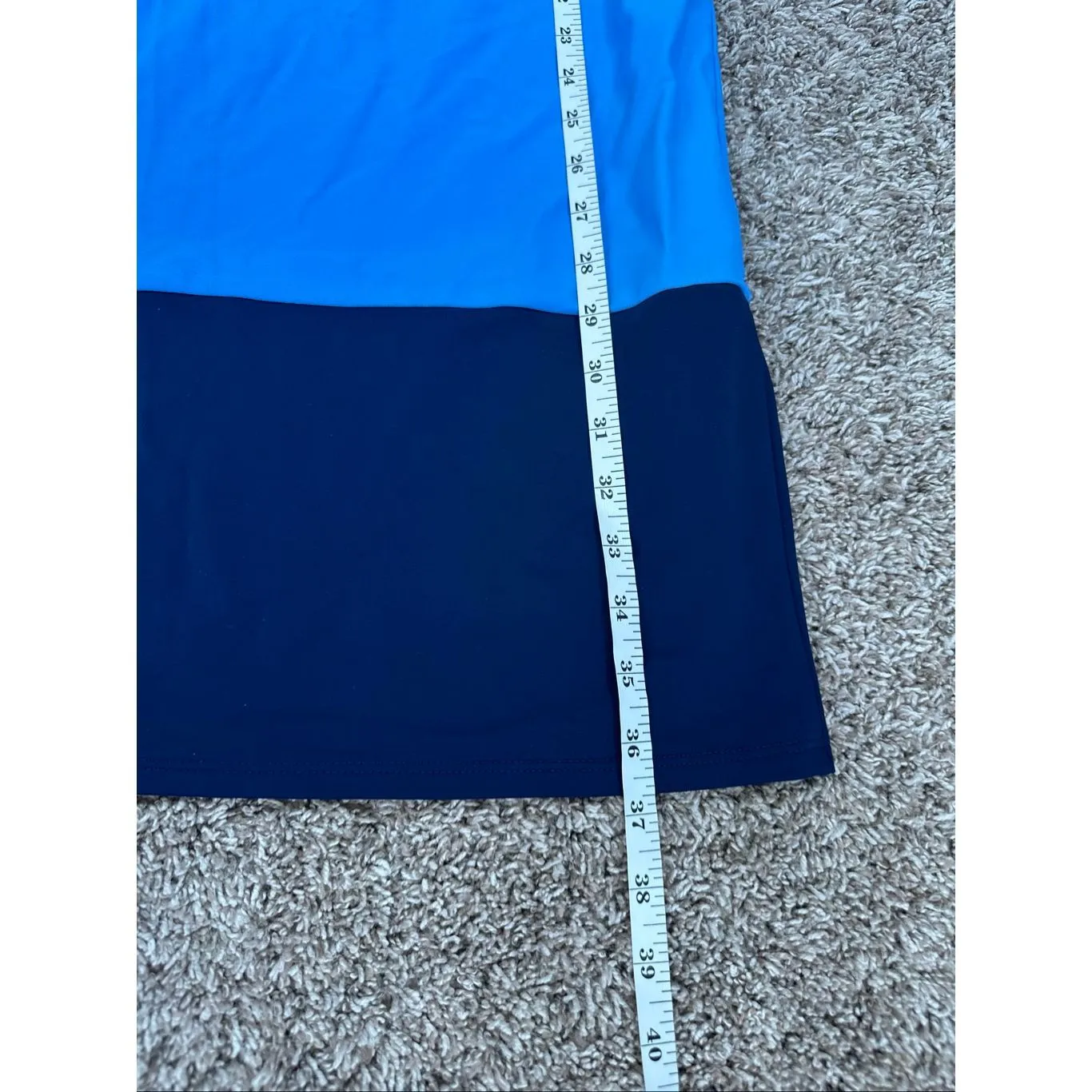 Jude Connally Pamela Blue/Navy Colorblock Sleeveless Mini Dress Size L Nylon Blue Size L - Image 6