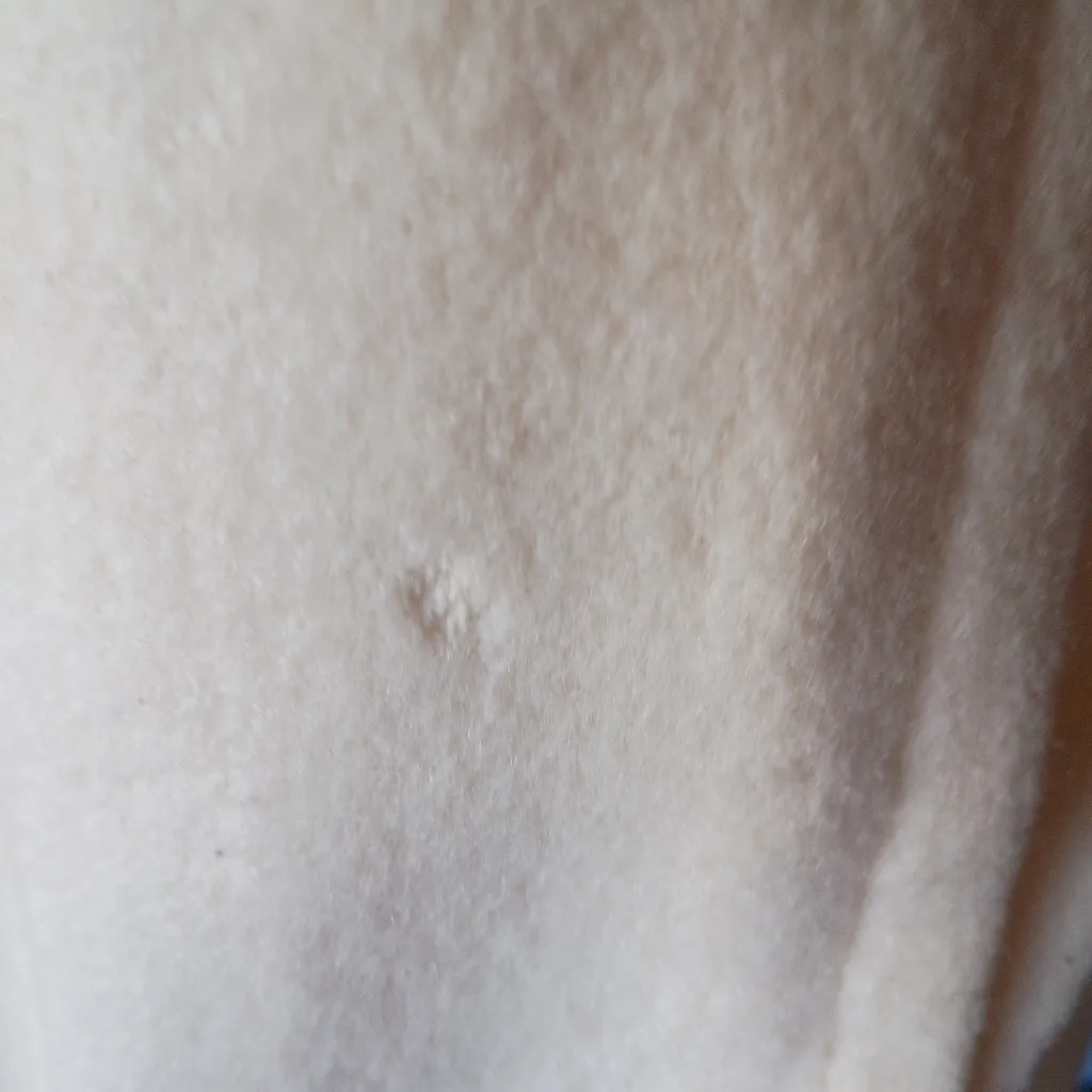 Vintage Cream Wool Blend Double Breasted Long Coat Classic Tailored - Image 3