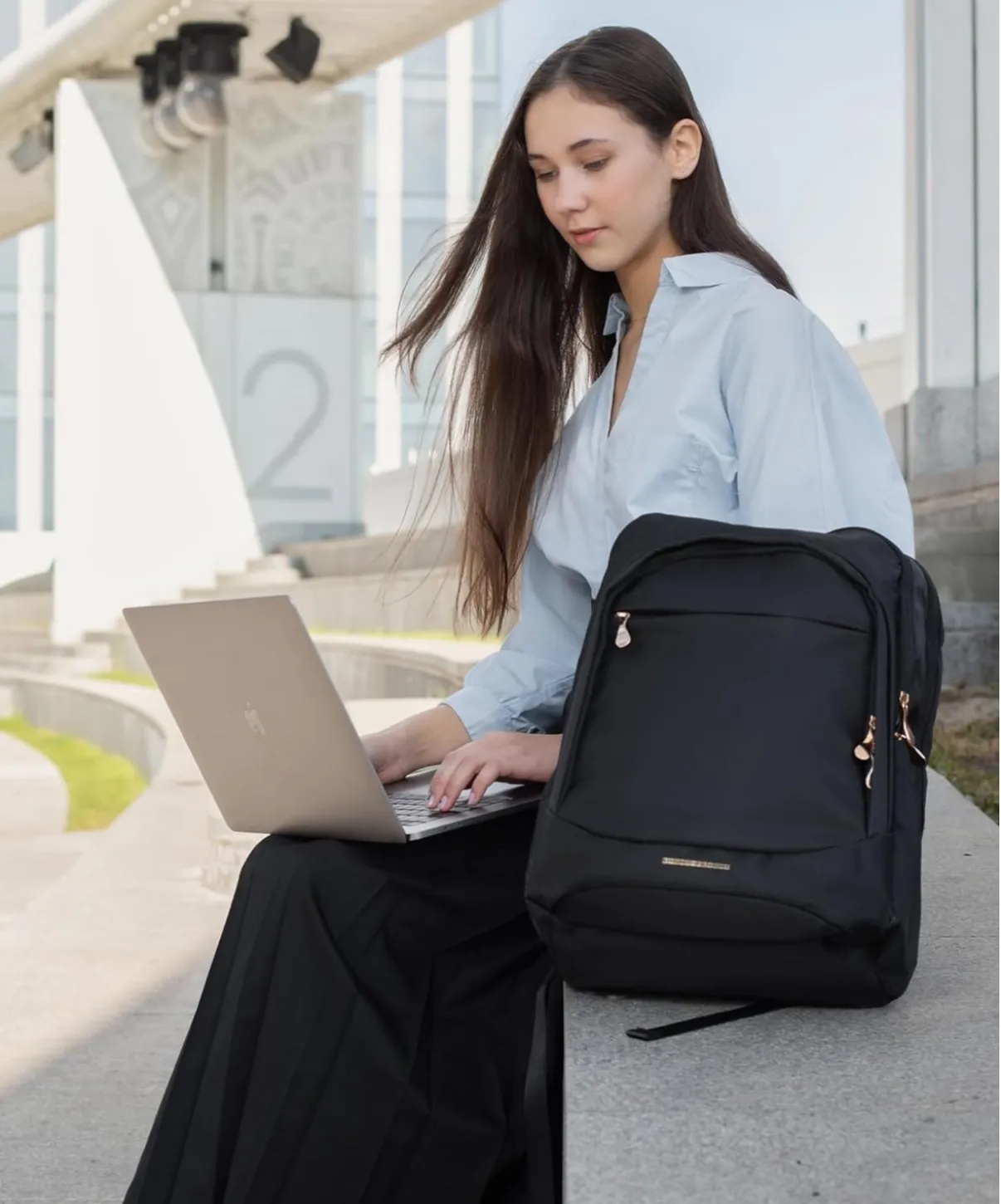 Laptop backpack (adult used twice). Black - Image 7