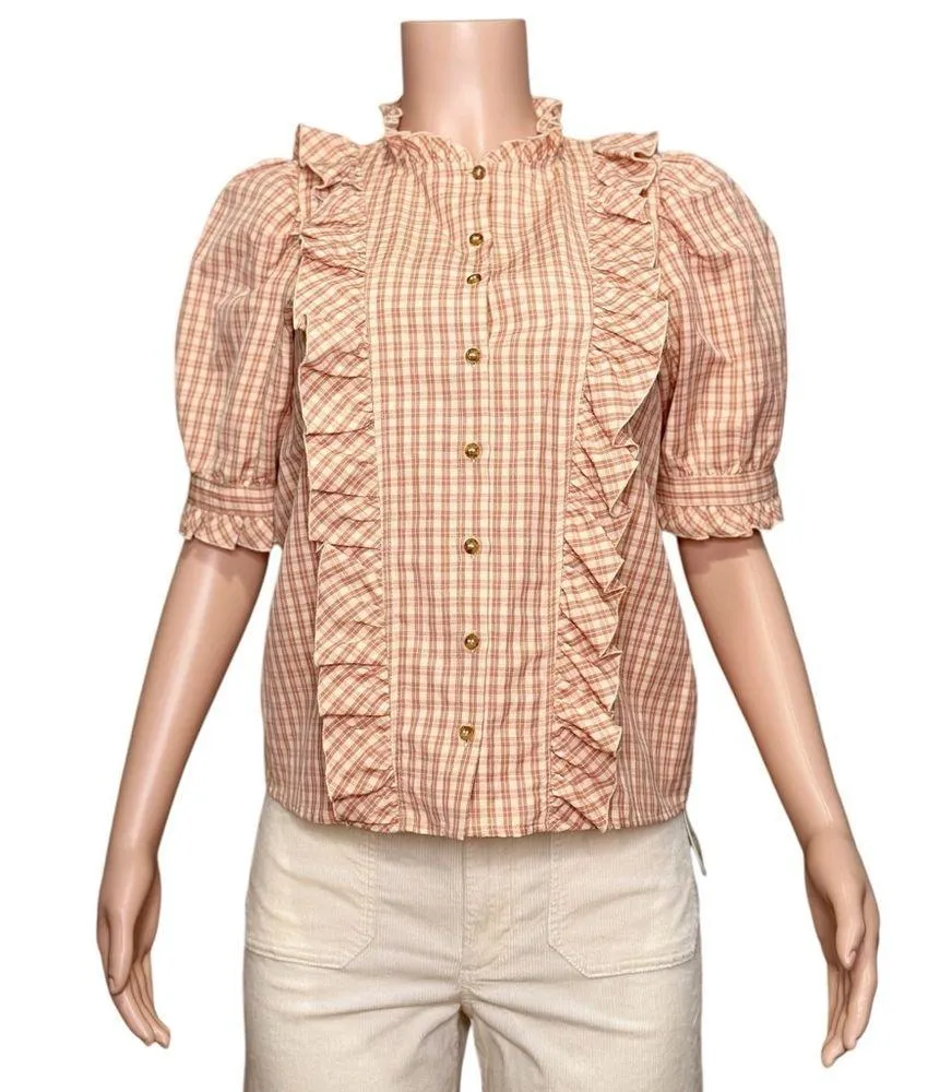 SÉZANE Guillemette Blouse, Pink Tiles, FR38/US6 - Image 7