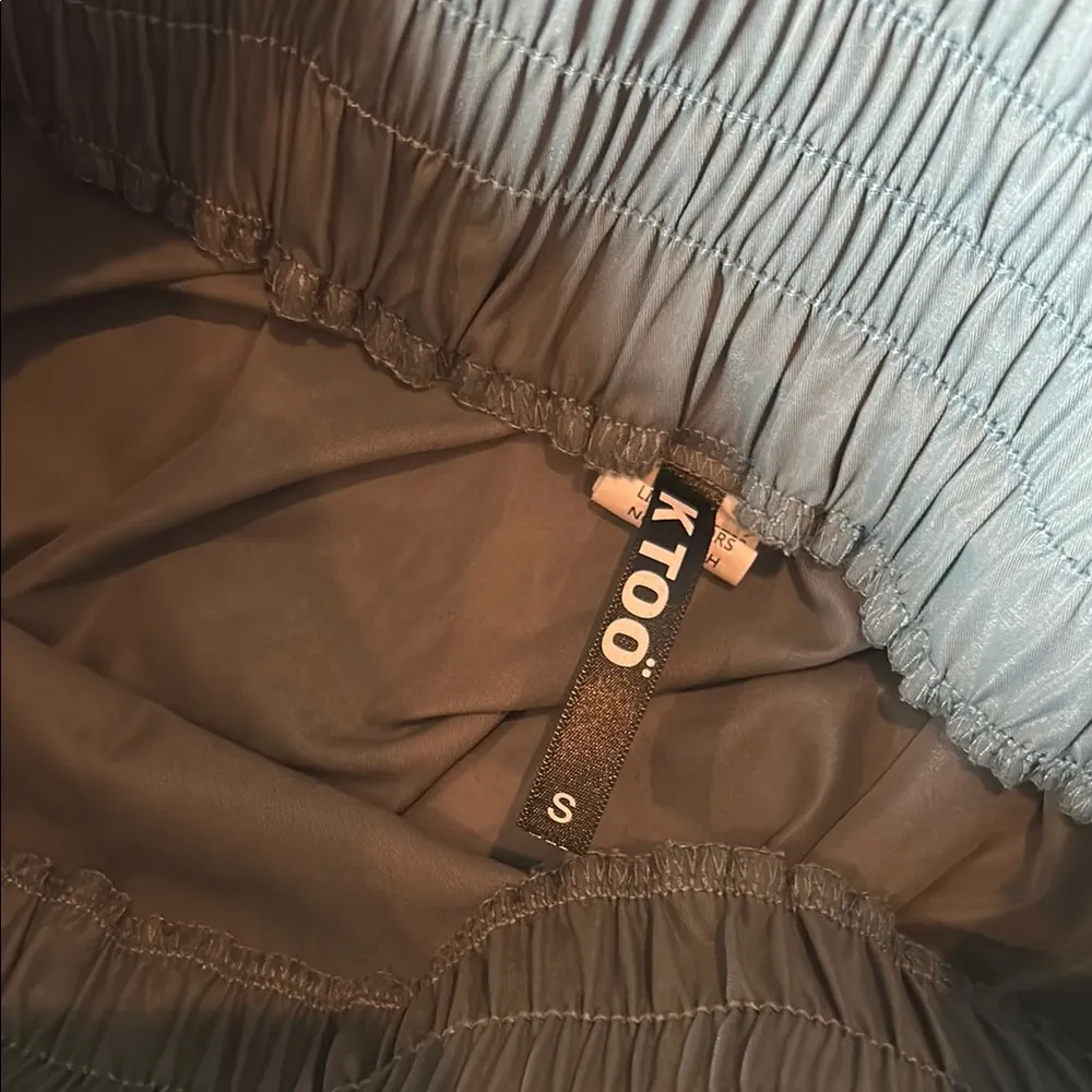 K TOO Green Cargo Maxi Bubble Skirt Size Small - Image 7