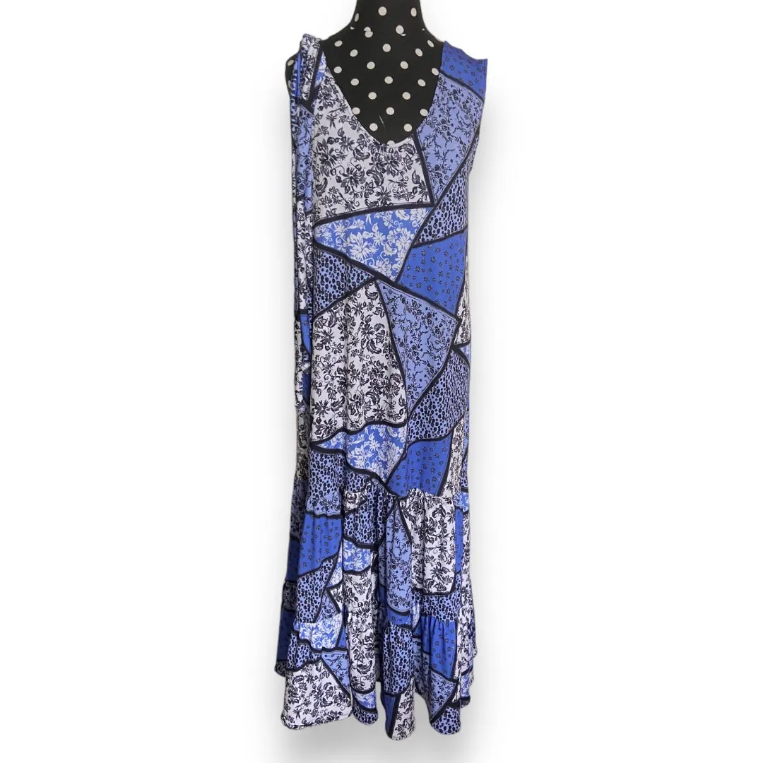 Kaiya‎ Designs Womens Dress Size XXS Serene Manning Blue Patchwork Sundress NEW - Image 2