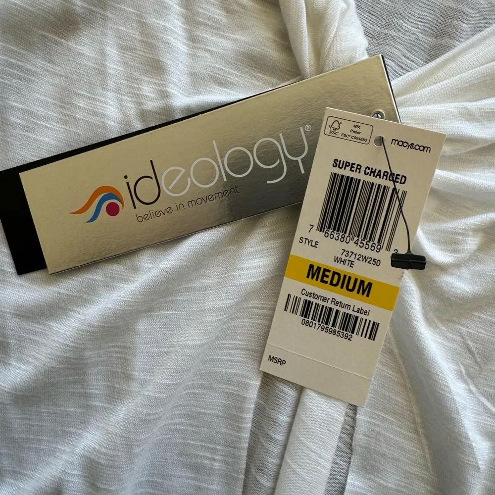 Ideology NWT  WOMENS WHITE TWIST OPEN BACK TEE MEDIUM - Image 7