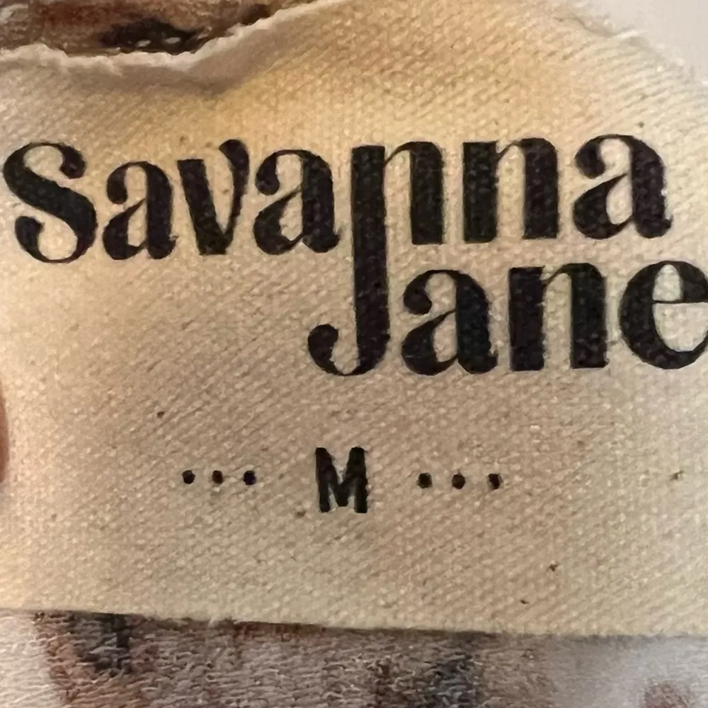 Savanna Jane Boho Leopard Animal Print Boho Embroidered Aztec Blouse Top Size M Brown Size M - Image 8