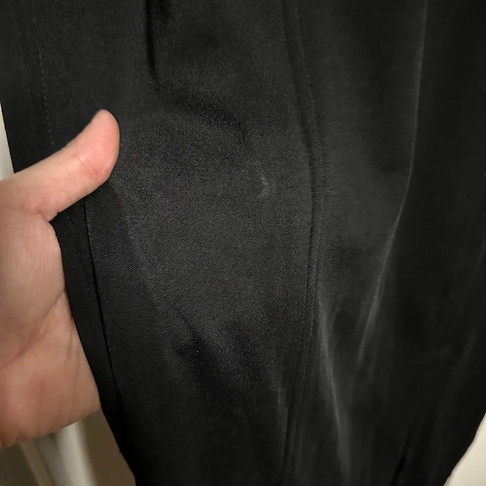 Tadashi Shoji Vintage Maxi Dress Illusion Mesh Long Sleeve Black 90's Size XS - Image 5