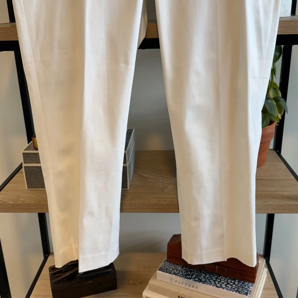 NWT Lauren Ralph Lauren High-Rise Cropped Slimming Fit Cotton Poplin Trouser, 14 - Image 3