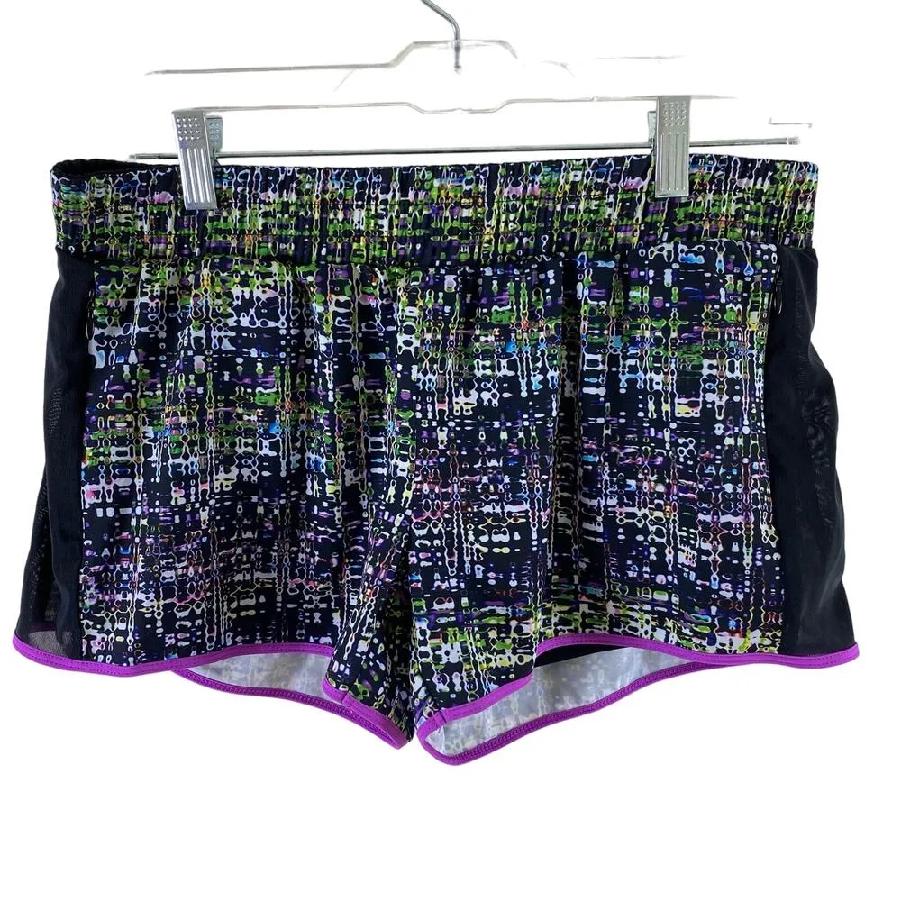 Fabletics Multicolor Lined Elastic Waist Athletic Shorts Zippered Pockets Size M - Image 2