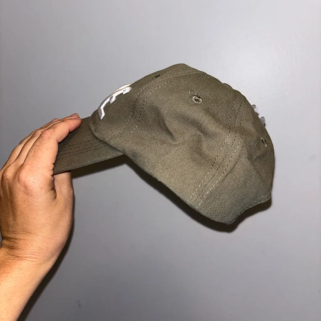 NWT Green Khaki Cap with White Stitching "HOPE" - Image 3