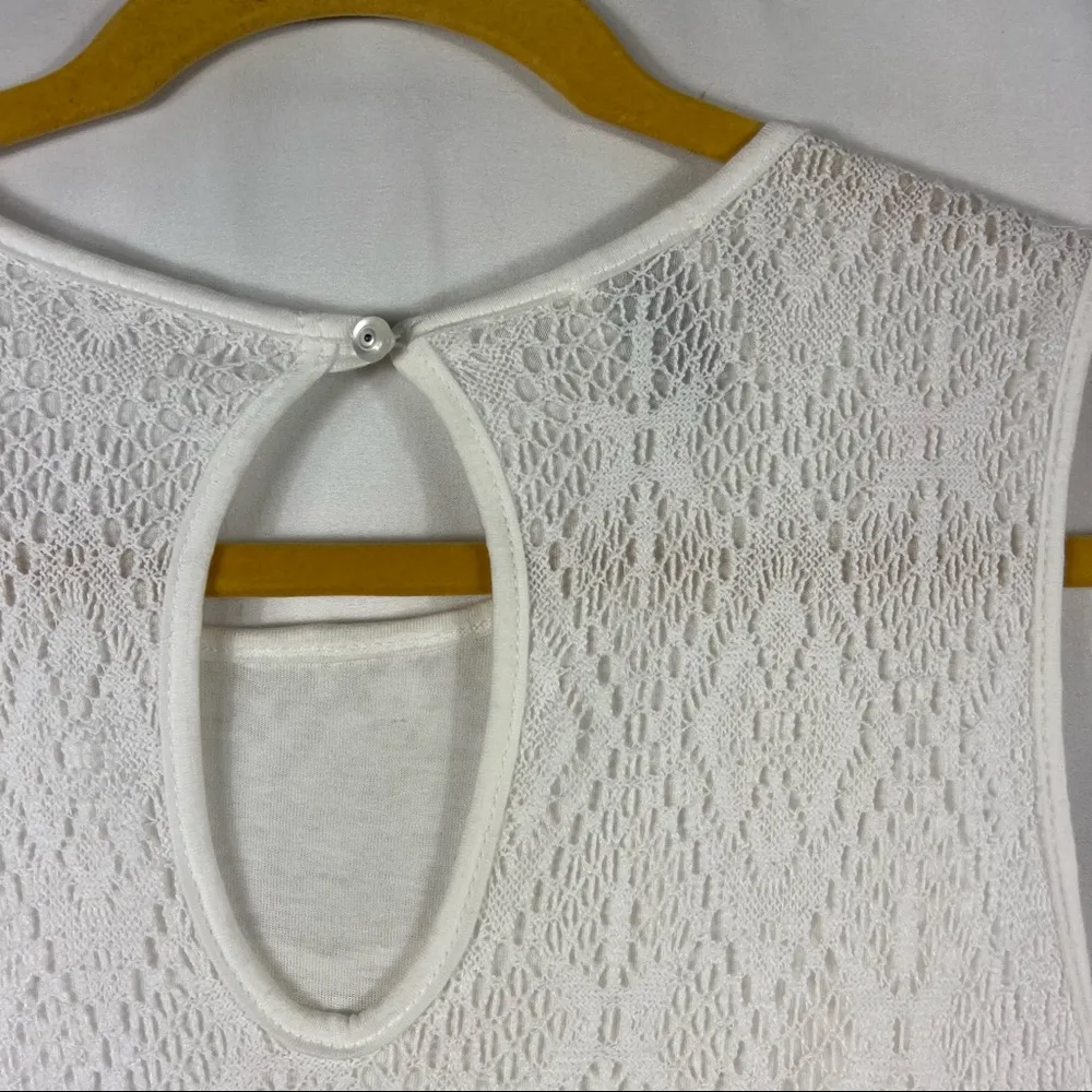 ELLA MOSS White Crochet Dress NWT in Large - Image 6