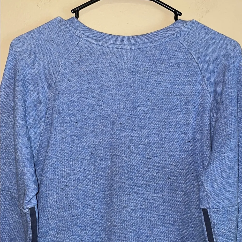 Adidas Women’s Boxy Cropped Athletic Athleisure Blue Crewneck Sweatshirt - Image 8