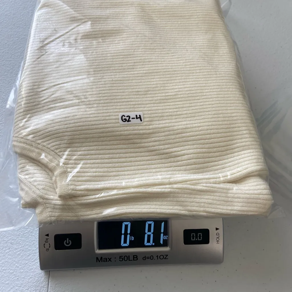 Crazy Horse Liz Claiborne‎ women’s cream ribbed knit stretch sleeveless top XL - Image 6